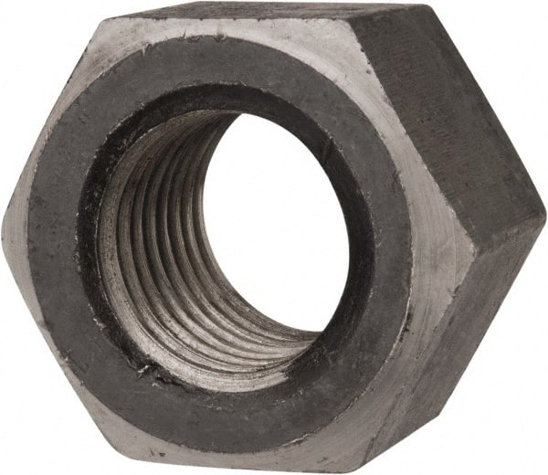 Value Collection - 1-1/2 - 6 UNC Steel Right Hand Heavy Hex Nut - 2-3/8" Across Flats, 1.4688" High, Uncoated - Exact Tooling