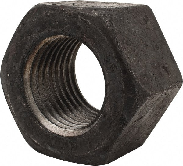 Value Collection - 2-1/2 - 4 UNC Steel Right Hand Heavy Hex Nut - 3-7/8" Across Flats, 2-29/64" High, Uncoated, 2B Class of Fit - Exact Tooling
