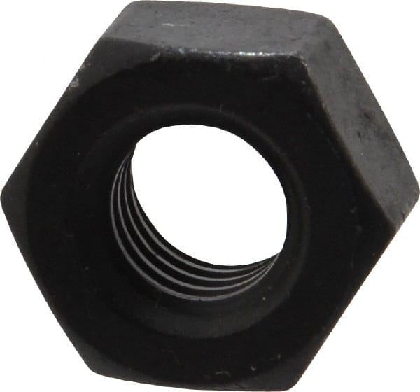 Value Collection - 7/16-14 UNC Steel Right Hand Heavy Hex Nut - 3/4" Across Flats, 27/64" High, Uncoated, 2B Class of Fit - Exact Tooling