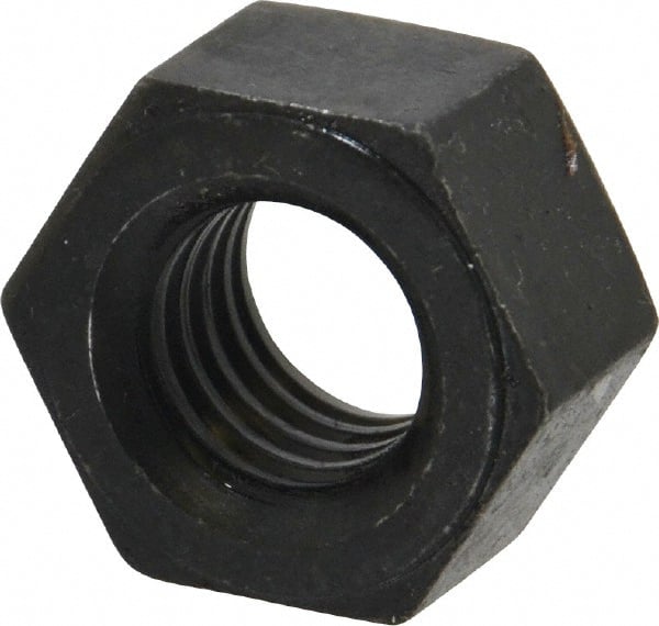 Value Collection - 9/16-12 UNC Steel Right Hand Heavy Hex Nut - 15/16" Across Flats, 35/64" High, Uncoated, 2B Class of Fit - Exact Tooling