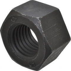 Value Collection - 1-8 UNC Steel Right Hand Heavy Hex Nut - 1-5/8" Across Flats, 63/64" High, Uncoated, 2B Class of Fit - Exact Tooling
