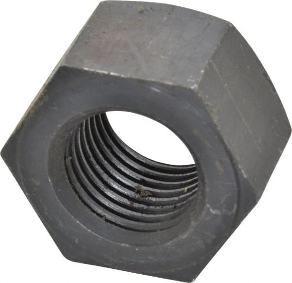 Value Collection - 1-1/4 - 8 UN Steel Right Hand Heavy Hex Nut - 2" Across Flats, 1-7/32" High, Uncoated, 2B Class of Fit - Exact Tooling