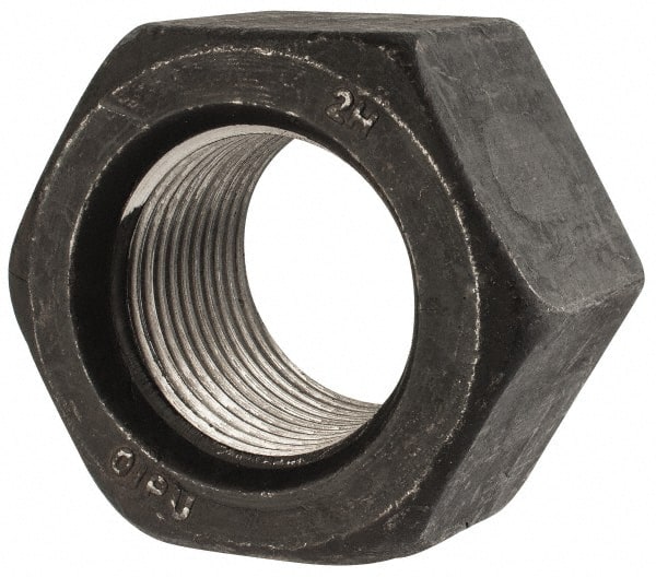 Value Collection - 1-3/4 - 8 UN Steel Right Hand Heavy Hex Nut - 2-3/4" Across Flats, 1-23/32" High, Uncoated, 2B Class of Fit - Exact Tooling