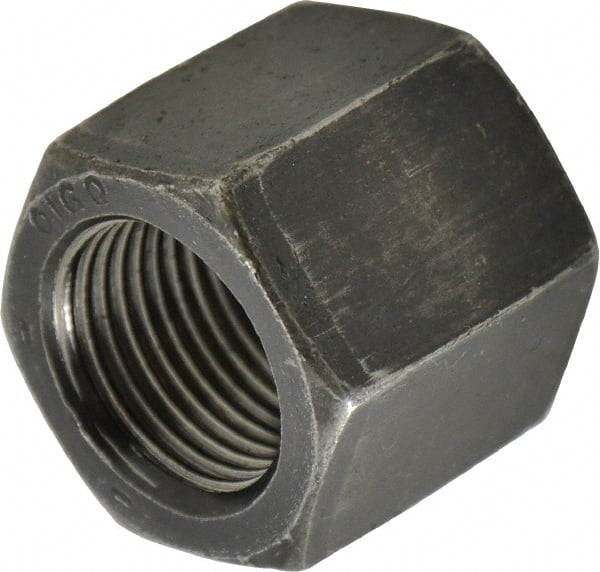 Value Collection - 7/8-14 UNF Steel Right Hand High Hex Nut - 1-5/16" Across Flats, 1-5/32" High, Uncoated - Exact Tooling