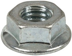 Value Collection - 5/16-18, 0.68" Flange Diam, Serrated Flange Nut - Grade Grade 2 Steel, Zinc-Plated Finish, 0.283" Flange Height - Exact Tooling