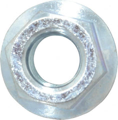 Value Collection - 7/16-14, 15/16" Flange Diam, Serrated Flange Nut - Grade Grade 2 Steel, Zinc-Plated Finish, 0.395" Flange Height - Exact Tooling