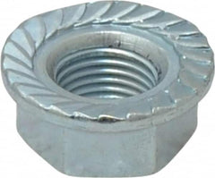 Value Collection - 1/2-20, 1.031" Flange Diam, Serrated Flange Nut - Grade Grade 2 Steel, Zinc-Plated Finish, 0.458" Flange Height - Exact Tooling