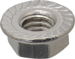 Value Collection - 5/16-18, 0.68" Flange Diam, Serrated Flange Nut - Grade 18-8 Stainless Steel, 0.283" Flange Height - Exact Tooling
