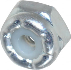 Value Collection - #2-56 UNC Grade 2 Hex Lock Nut with Nylon Insert - 1/4" Width Across Flats, 5/32" High, Zinc-Plated Finish - Exact Tooling