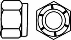 Value Collection - M33x3.50 Metric Coarse 316 & Austenitic Grade A4 Hex Lock Nut with Nylon Insert - 33mm High, Uncoated - Exact Tooling