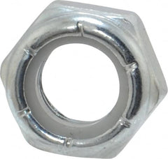 Value Collection - 5/16-24 UNF Grade 2 Hex Jam Lock Nut with Nylon Insert - 1/2" Width Across Flats, 17/64" High, Zinc-Plated Finish - Exact Tooling