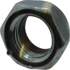 Value Collection - 7/16-20 UNF Grade 2 Hex Jam Lock Nut with Nylon Insert - 11/16" Width Across Flats, 21/64" High, Zinc-Plated Finish - Exact Tooling