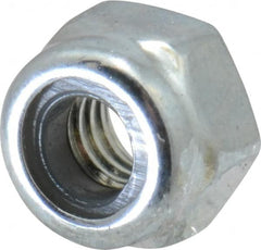 Value Collection - M3x0.50 Metric Coarse Grade 8 Hex Lock Nut with Nylon Insert - 4mm High, Zinc-Plated Finish - Exact Tooling