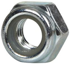 Value Collection - M8x1.25 Metric Coarse Grade 8 Hex Lock Nut with Nylon Insert - 8mm High, Zinc-Plated Finish - Exact Tooling