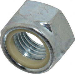 Value Collection - M24x3.00 Metric Coarse Grade 8 Hex Lock Nut with Nylon Insert - 24mm High, Zinc-Plated Finish - Exact Tooling