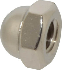 Value Collection - 1/4-20" UNC, 7/16" Width Across Flats, Nickel Plated, Steel Acorn Nut - 21/64" Overall Height, Grade 2 - Exact Tooling