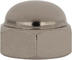 Value Collection - 1/2-13" UNC, 3/4" Width Across Flats, Nickel Plated, Steel Acorn Nut - 9/16" Overall Height, Grade 2 - Exact Tooling