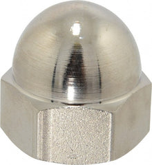 Value Collection - 3/4-10" UNC, 1/16" Width Across Flats, Nickel Plated, Steel Acorn Nut - 1" Overall Height, Grade 2 - Exact Tooling