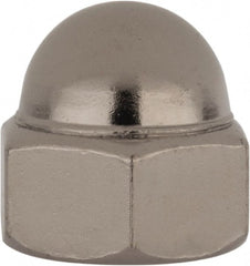 Value Collection - 7/16-20" UNF, 5/8" Width Across Flats, Nickel Plated, Steel Acorn Nut - 11/16" Overall Height, Grade 2 - Exact Tooling