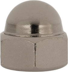 Value Collection - 1/2-20" UNF, 3/4" Width Across Flats, Nickel Plated, Steel Acorn Nut - 9/16" Overall Height, Grade 2 - Exact Tooling
