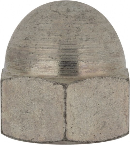 Value Collection - 5/8-18" UNF, 15/16" Width Across Flats, Nickel Plated, Steel Acorn Nut - 51/64" Overall Height, Grade 2 - Exact Tooling