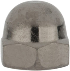 Value Collection - #8-32 UNC, 5/16" Width Across Flats, Nickel Plated, Brass Acorn Nut - 1/4" Overall Height - Exact Tooling