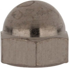 Value Collection - #10-24 UNC, 3/8" Width Across Flats, Nickel Plated, Brass Acorn Nut - 9/32" Overall Height - Exact Tooling