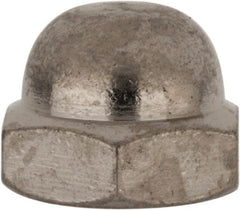 Value Collection - 5/16-18" UNC, 9/16" Width Across Flats, Nickel Plated, Brass Acorn Nut - 3/8" Overall Height - Exact Tooling