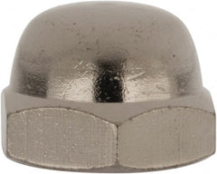 Value Collection - 1/2-13" UNC, 3/4" Width Across Flats, Nickel Plated, Brass Acorn Nut - 9/16" Overall Height - Exact Tooling