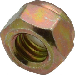 Value Collection - 5/16-18 UNC Grade 8 Hex Lock Nut with Nylon Insert - 1/2" Width Across Flats, 23/64" High, Zinc Yellow Dichromate Finish - Exact Tooling