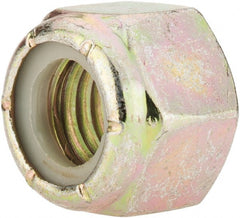 Value Collection - 1/2-13 UNC Grade 8 Hex Lock Nut with Nylon Insert - 3/4" Width Across Flats, 39/64" High, Zinc Yellow Dichromate Finish - Exact Tooling
