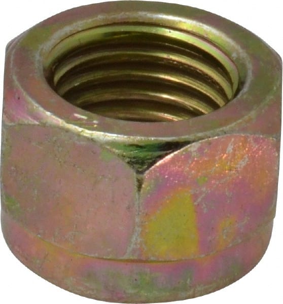 Value Collection - 7/16-20 UNF Grade 8 Hex Lock Nut with Nylon Insert - 11/16" Width Across Flats, 15/32" High, Zinc Yellow Dichromate Finish - Exact Tooling