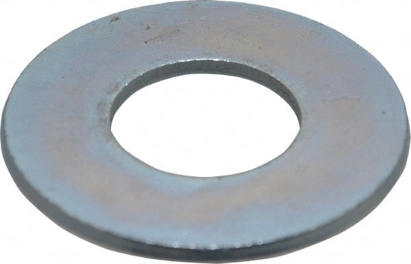 Value Collection - 1-1/4" Screw, Steel USS Flat Washer - 1-3/8" ID x 3" OD, 0.136" Thick, Zinc-Plated Finish - Exact Tooling