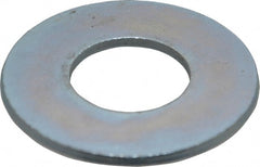 Value Collection - 1-1/4" Screw, Steel USS Flat Washer - 1-3/8" ID x 3" OD, 0.136" Thick, Zinc-Plated Finish - Exact Tooling