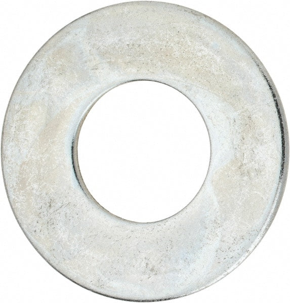 Value Collection - 1-3/4" Screw, Steel USS Flat Washer - 1-7/8" ID x 4" OD, 0.153" Thick, Zinc-Plated Finish - Exact Tooling