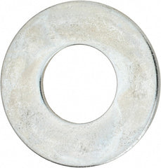 Value Collection - 1-3/4" Screw, Steel USS Flat Washer - 1-7/8" ID x 4" OD, 0.153" Thick, Zinc-Plated Finish - Exact Tooling