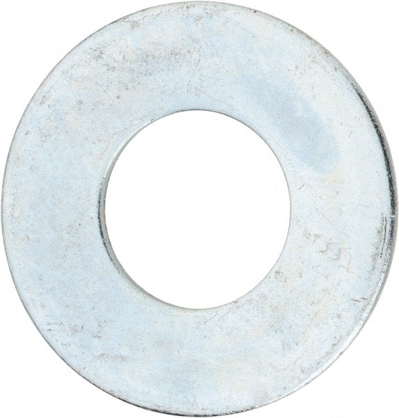 Value Collection - 2" Screw, Steel USS Flat Washer - 2-1/8" ID x 4-1/2" OD, 0.153" Thick, Zinc-Plated Finish - Exact Tooling