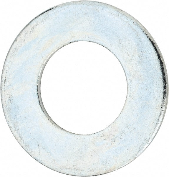 Value Collection - 2-1/2" Screw, Steel USS Flat Washer - 2-5/8" ID x 5" OD, 0.21" Thick, Zinc-Plated Finish - Exact Tooling