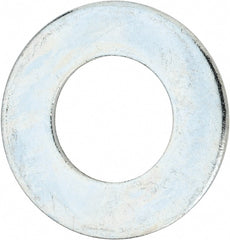 Value Collection - 2-1/2" Screw, Steel USS Flat Washer - 2-5/8" ID x 5" OD, 0.21" Thick, Zinc-Plated Finish - Exact Tooling