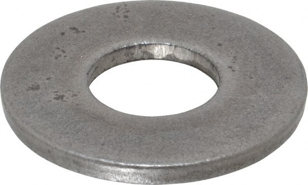 Value Collection - 1" Screw, Steel USS Flat Washer - 1-1/16" ID x 2-1/2" OD, 11/64" Thick, Plain Finish - Exact Tooling