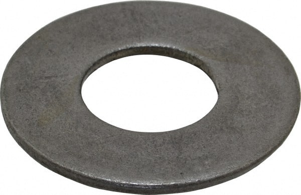 Value Collection - 1-1/8" Screw, Steel USS Flat Washer - 1-1/4" ID x 2-3/4" OD, 11/64" Thick, Plain Finish - Exact Tooling