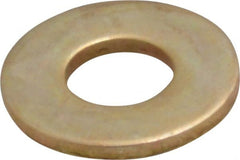 Value Collection - #10 Screw, Grade 8 Steel USS Flat Washer - 1/4" ID 3/64" Thick, Zinc Yellow Dichromate Finish - Exact Tooling