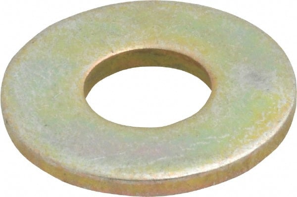 Value Collection - 5/16" Screw, Grade 8 Steel USS Flat Washer - 3/8" ID x 7/8" OD, 5/64" Thick, Zinc Yellow Dichromate Finish - Exact Tooling