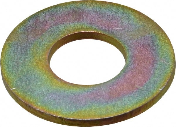 Value Collection - 9/16" Screw, Grade 8 Steel USS Flat Washer - 5/8" ID x 1-1/2" OD, 7/64" Thick, Zinc Yellow Dichromate Finish - Exact Tooling