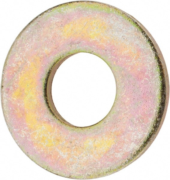 Value Collection - 3/4" Screw, Grade 8 Steel USS Flat Washer - 13/16" ID x 2" OD, 5/32" Thick, Zinc Yellow Dichromate Finish - Exact Tooling