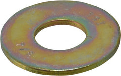 Value Collection - 7/8" Screw, Grade 8 Steel USS Flat Washer - 15/16" ID x 2-1/4" OD, 11/64" Thick, Zinc Yellow Dichromate Finish - Exact Tooling
