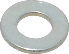 Value Collection - #5 Screw, Steel SAE Flat Washer - 9/64" ID x 9/32" OD, 1/32" Thick, Zinc-Plated Finish - Exact Tooling