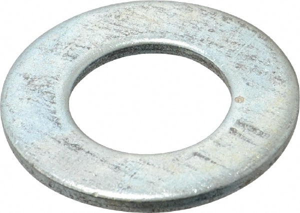 Value Collection - 1" Screw, Steel SAE Flat Washer - 1-1/16" ID x 2" OD, 9/64" Thick, Zinc-Plated Finish - Exact Tooling