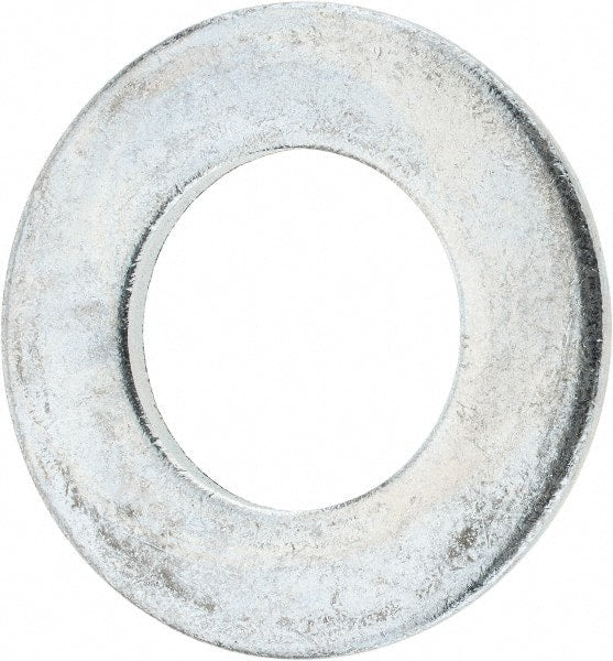 Value Collection - 1-1/4" Screw, Steel SAE Flat Washer - 1-3/8" ID x 2-1/2" OD, 5/32" Thick, Zinc-Plated Finish - Exact Tooling