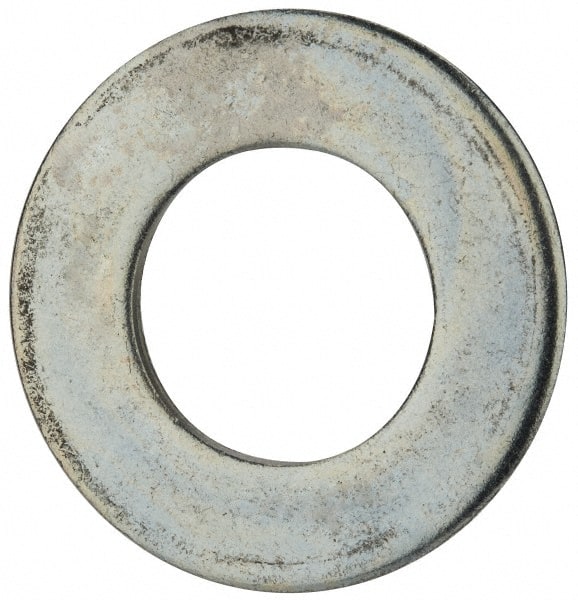 Value Collection - 1-1/2" Screw, Steel SAE Flat Washer - 1-9/16" ID x 3" OD, 5/32" Thick, Zinc-Plated Finish - Exact Tooling